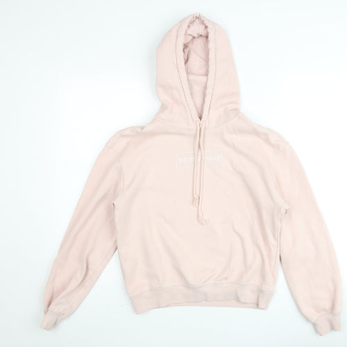 H&M Divided Women's Pink Cotton Blend Pullover Hoodie Size S