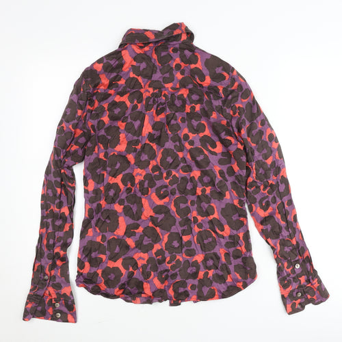 Boden Women's Multicoloured Animal Print Button-Up Shirt UK 10