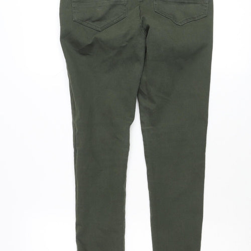 Freequent Women's Green Skinny Zip Jeggings Size M