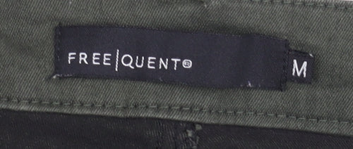 Freequent Women's Green Skinny Zip Jeggings Size M