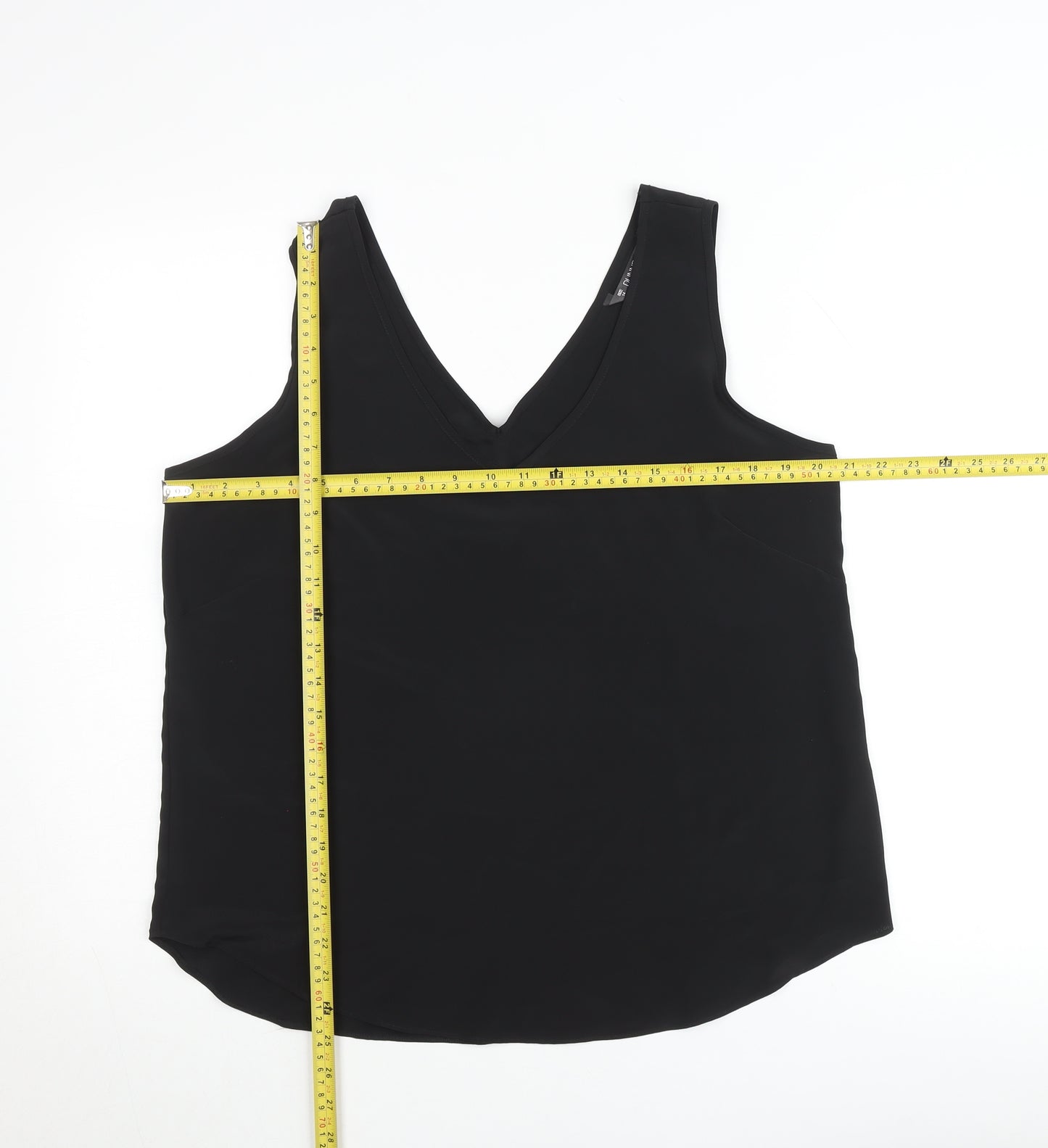 Dunnes Stores Women’s Black V-Neck Sleeveless Camisole Top Size 14
