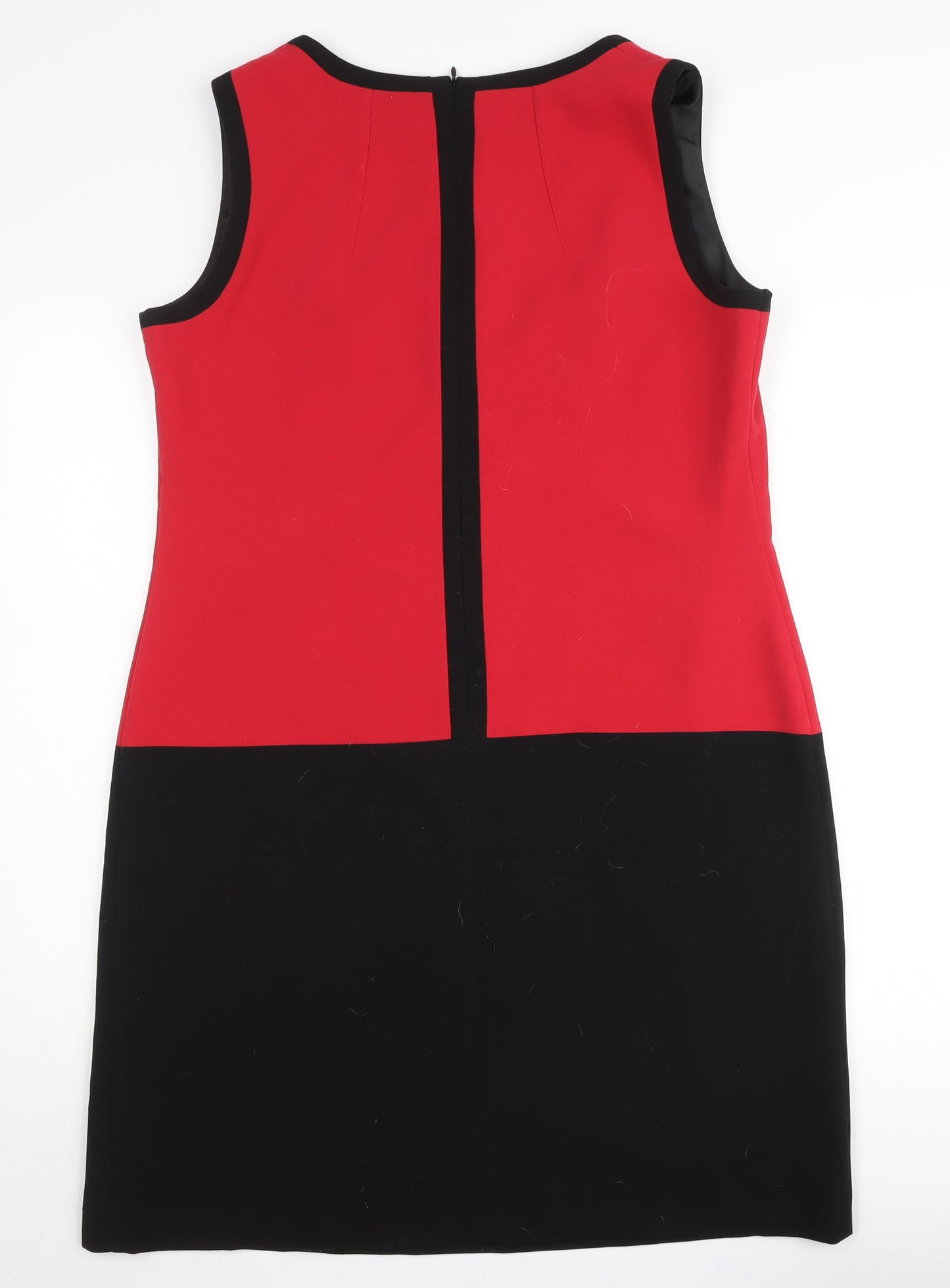 Gallery Women’s Red Black Colourblock Sheath Dress UK 16