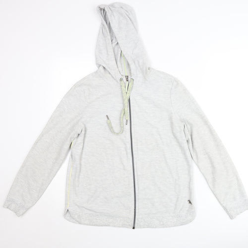 Cecil Womens Grey Hooded Full Zip Lightweight Jacket Size S