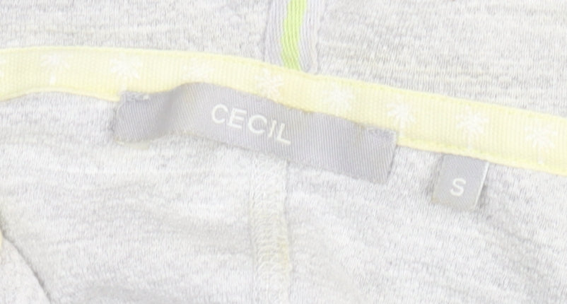 Cecil Womens Grey Hooded Full Zip Lightweight Jacket Size S