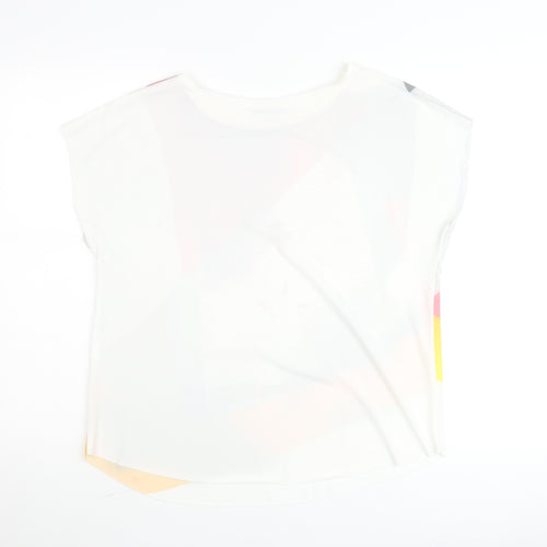 Zara Women Multicoloured Crew Neck Colourblock T-Shirt M