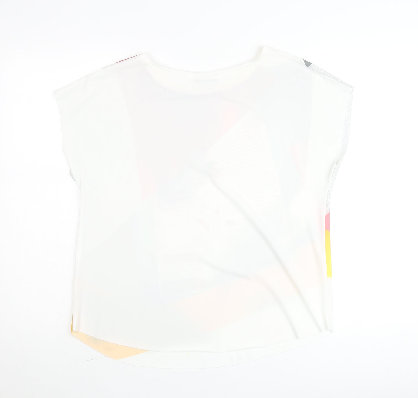 Zara Women Multicoloured Crew Neck Colourblock T-Shirt M