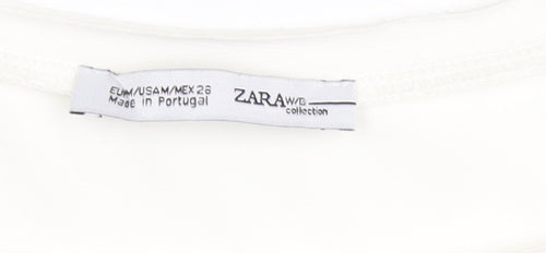 Zara Women Multicoloured Crew Neck Colourblock T-Shirt M