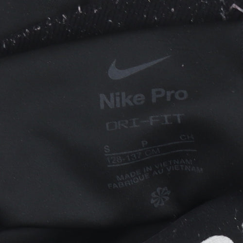 Nike Pro Girls Black Dri-FIT Ankle Leggings Size S (128-137 cm)