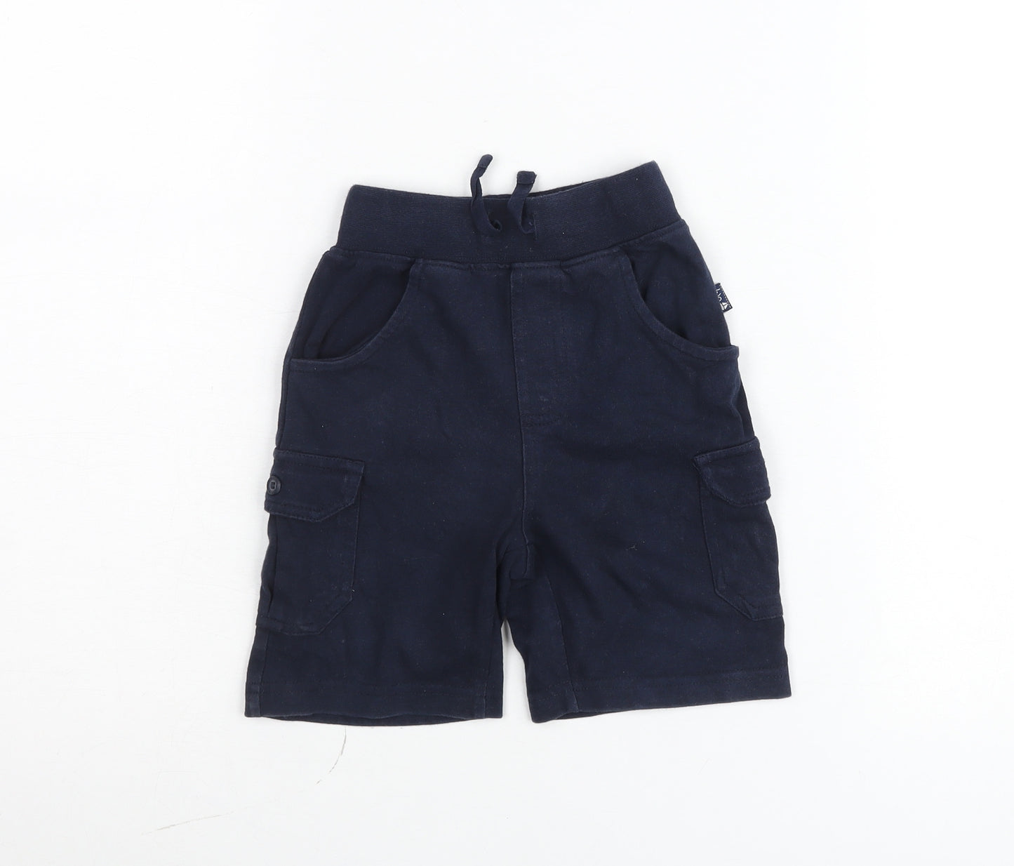 Tartine et Chocolat Unisex Baby Blue Cargo Shorts 18M Elastic Waist
