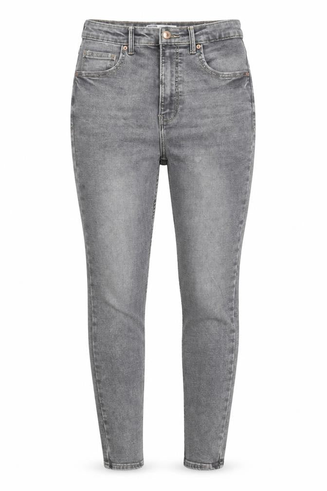 Bershka Women's Grey Super High Waist Skinny Jeans Size 8 Slim Fit