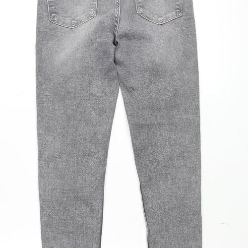 Bershka Women's Grey Super High Waist Skinny Jeans Size 8 Slim Fit