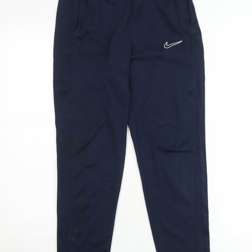 Nike Boys Blue XL Dri-Fit Jogger Trousers 158-170cm Elastic Waist Sportswear
