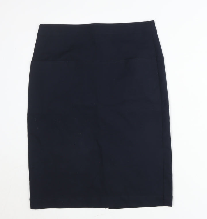 Theory Women’s Black Wool Pencil Skirt Size 10 High Waist Workwear