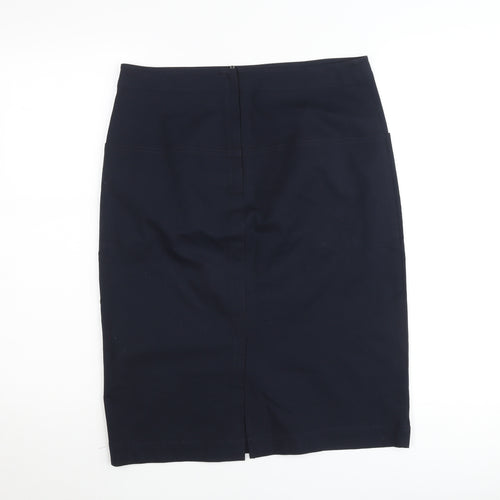 Theory Women’s Black Wool Pencil Skirt Size 10 High Waist Workwear