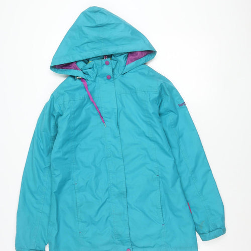 Target Dry Women's Blue XS Hooded Waterproof Rain Coat
