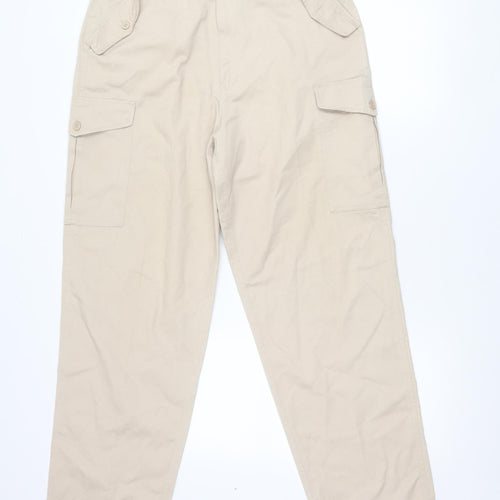 JASPA Women’s Beige Cargo Trousers Size 32 Regular Fit