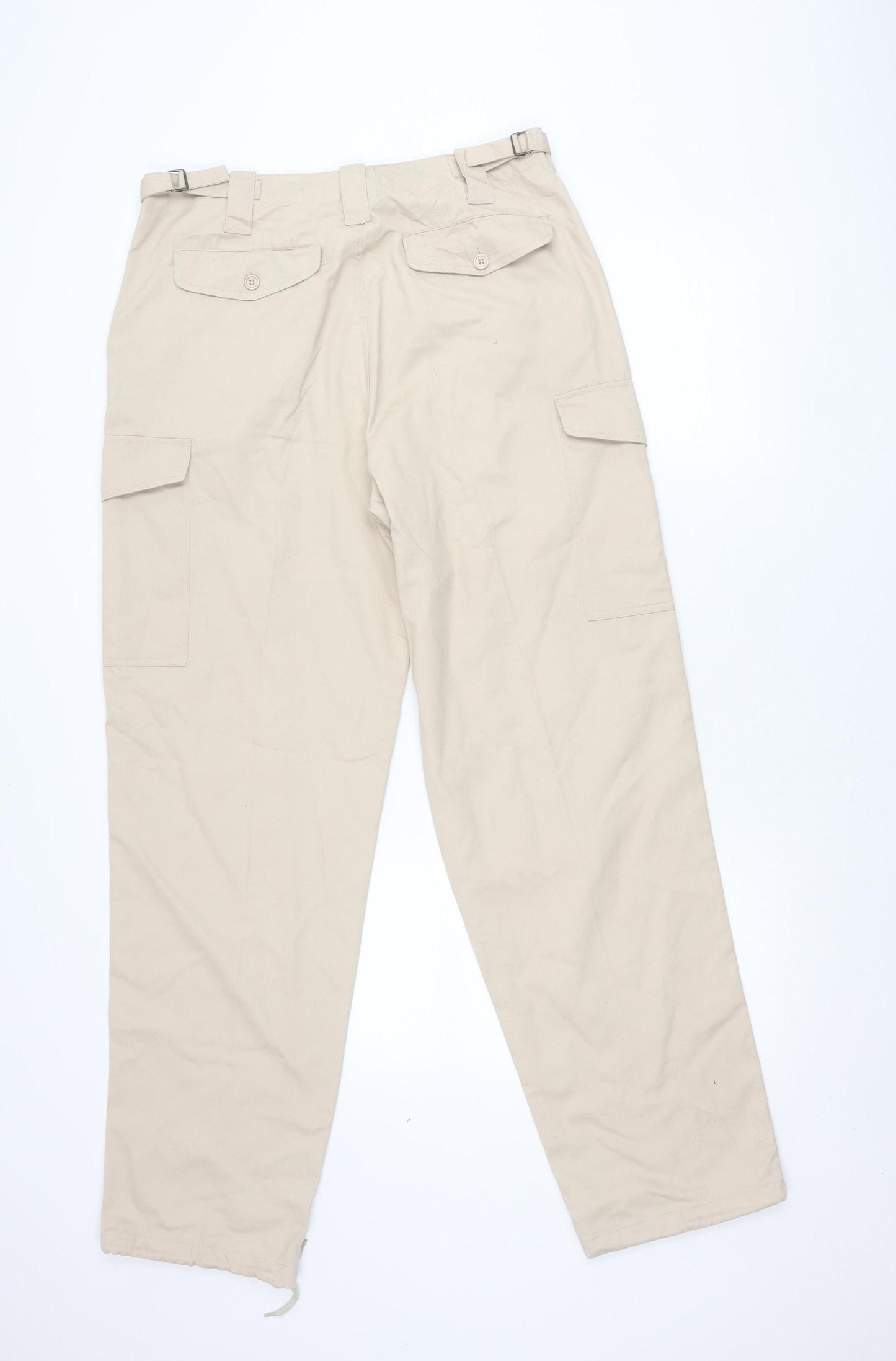 JASPA Women’s Beige Cargo Trousers Size 32 Regular Fit
