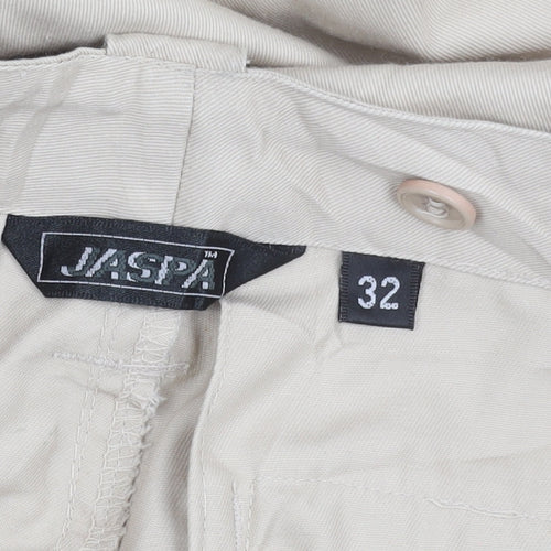 JASPA Women’s Beige Cargo Trousers Size 32 Regular Fit