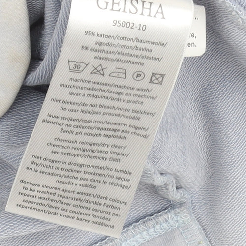 Geisha Women's Blue Cotton Stretch Blazer Jacket Size 12