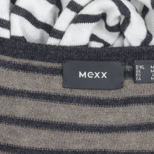 Mexx Women’s Multicoloured Striped V-Neck Wool Blend Cardigan M
