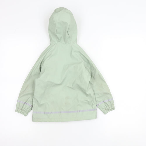 Lupilu Girls Green Hooded Rain Coat 2-4 Years Lined Waterproof Jacket