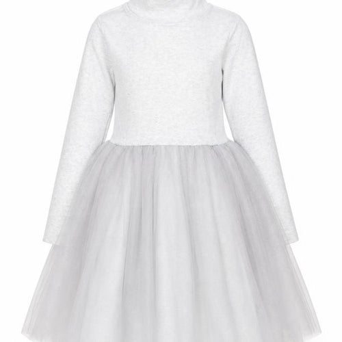 Leigh Tucker Willow Teens Grey A-Line Party Dress Size 6 Long Sleeve
