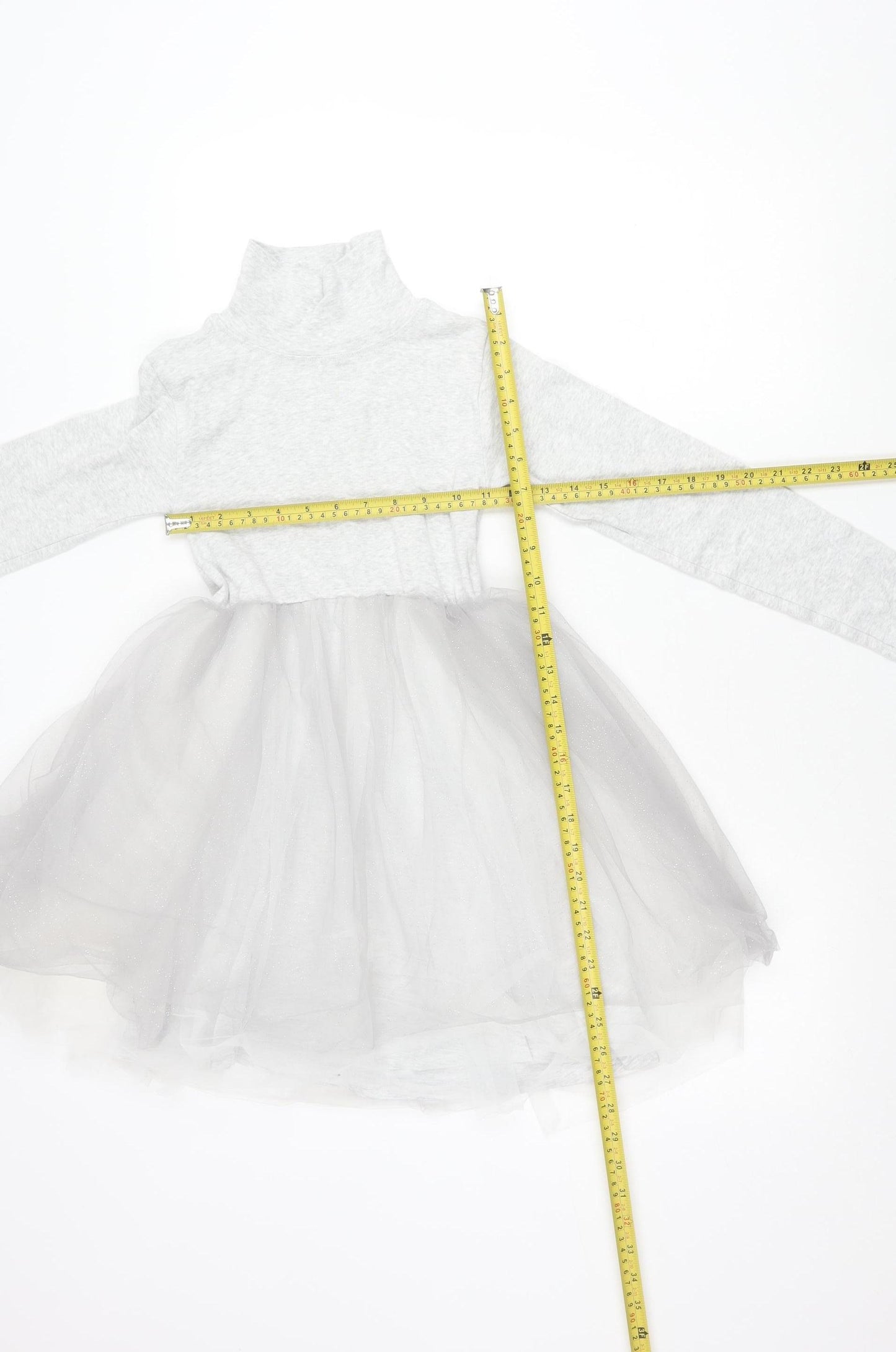 Leigh Tucker Willow Teens Grey A-Line Party Dress Size 6 Long Sleeve
