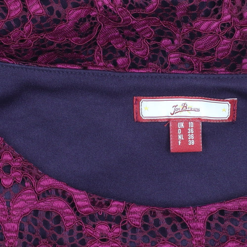 Joe Browns Women’s Purple Lace Sheath Dress Size 10 Knee Length
