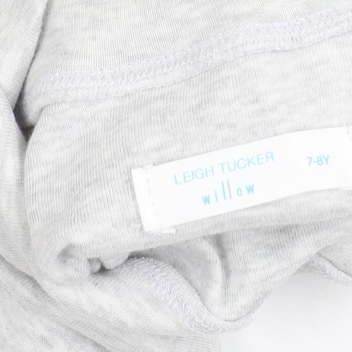Leigh Tucker Willow Girls Grey Tutu Dress 7-8 Years Long Sleeve Party Style