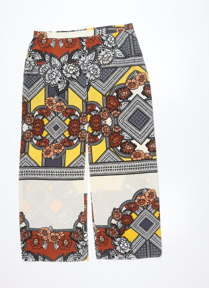 River Island Womens Multicoloured Floral Midi Pencil Skirt Size 14