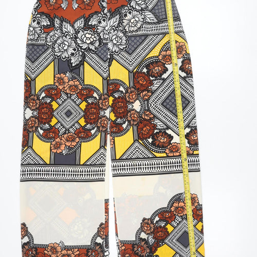 River Island Womens Multicoloured Floral Midi Pencil Skirt Size 14