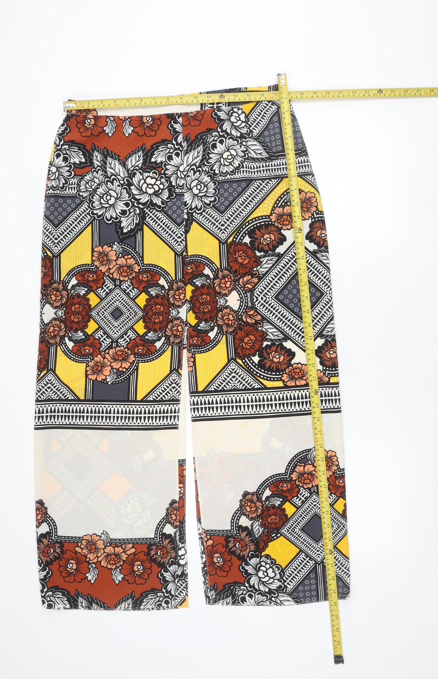 River Island Womens Multicoloured Floral Midi Pencil Skirt Size 14