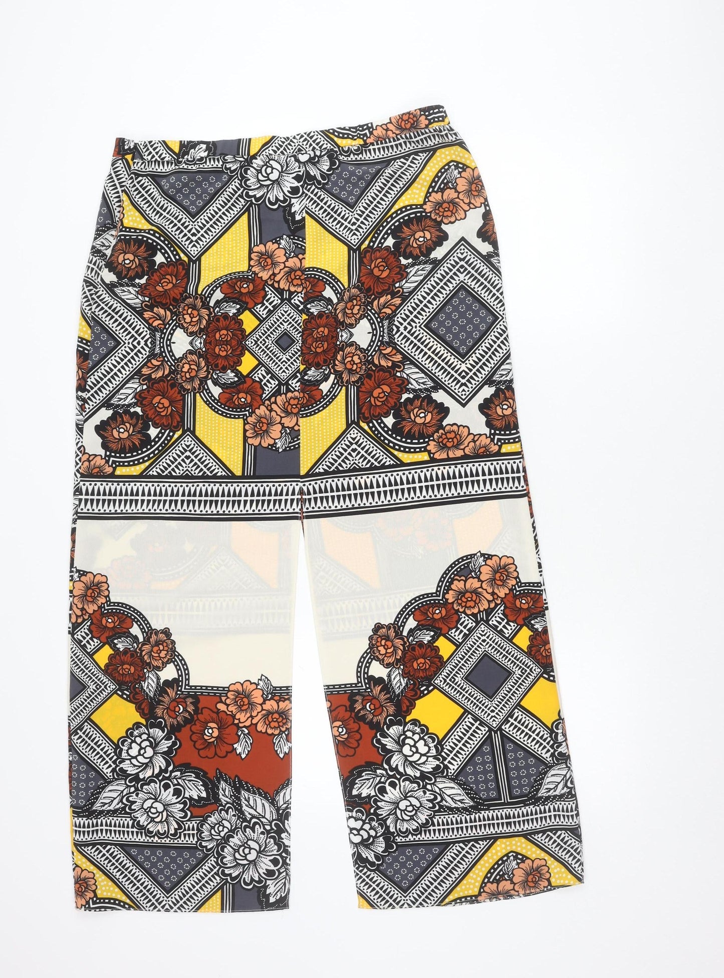 River Island Womens Multicoloured Floral Midi Pencil Skirt Size 14