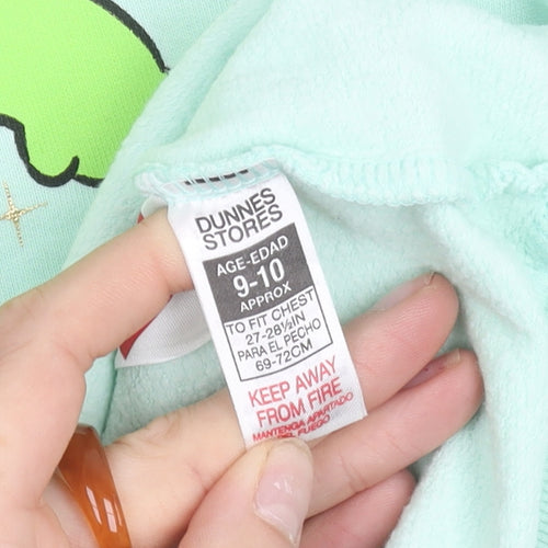 Dunnes Stores Girls Green Pullover Jumper 9-10 Years Care Bears Graphic