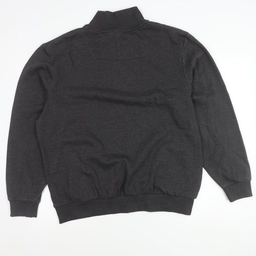 Latice Men's Grey XL 1/2 Zip Mock Neck Fleece Sweatshirt