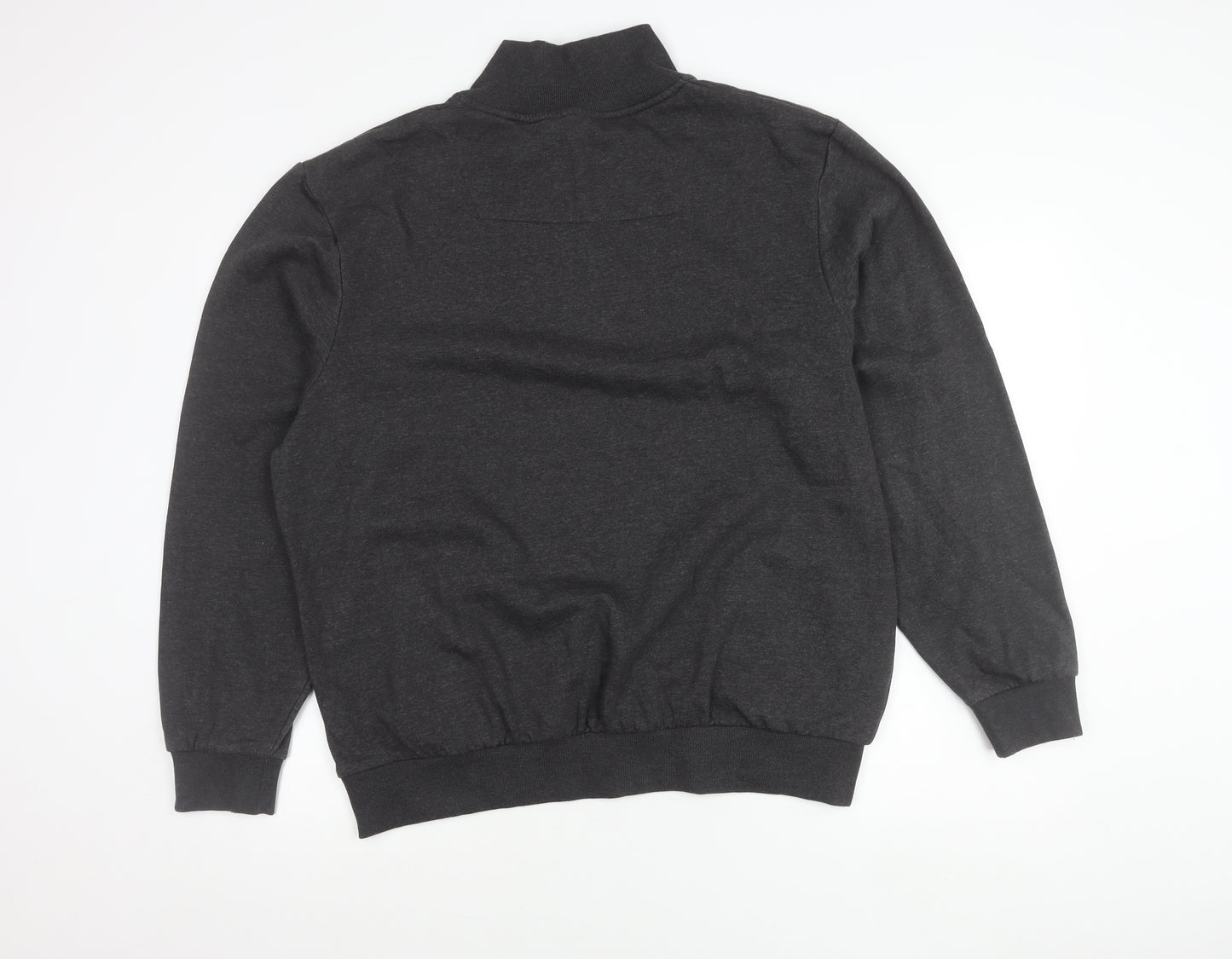 Latice Men's Grey XL 1/2 Zip Mock Neck Fleece Sweatshirt