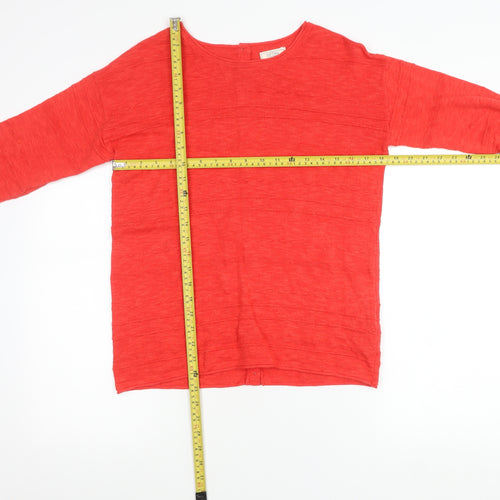 Fat Face Women’s Red Linen Cotton Button Cardigan UK 6