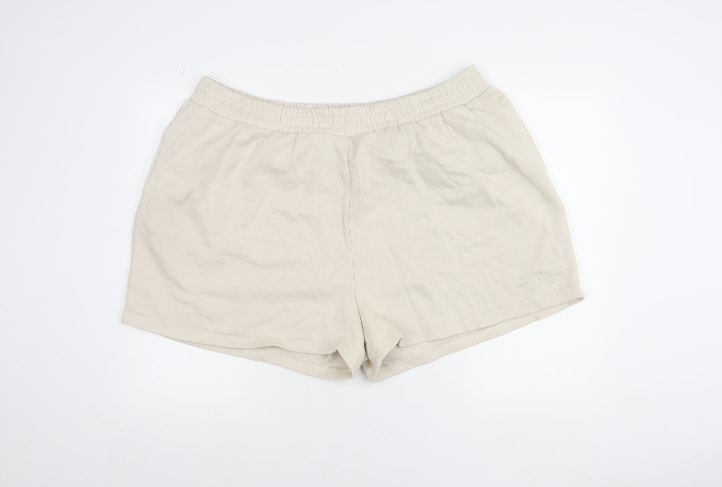 PrettyLittleThing Women’s Beige Plus Size 2XL Sweat Shorts