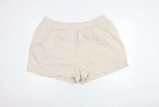 PrettyLittleThing Women’s Beige Plus Size 2XL Sweat Shorts