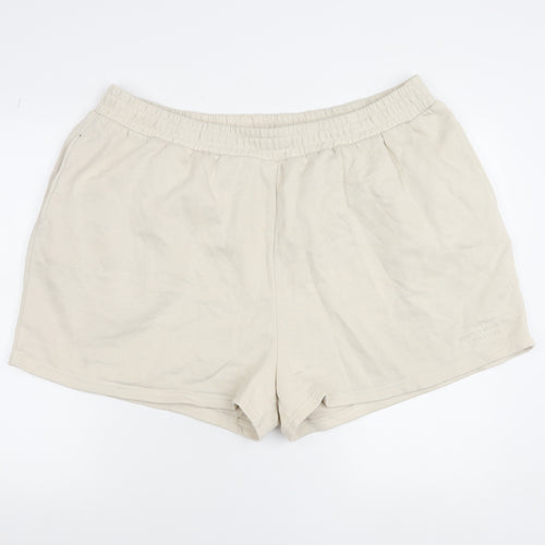 PrettyLittleThing Women’s Beige Plus Size 2XL Sweat Shorts
