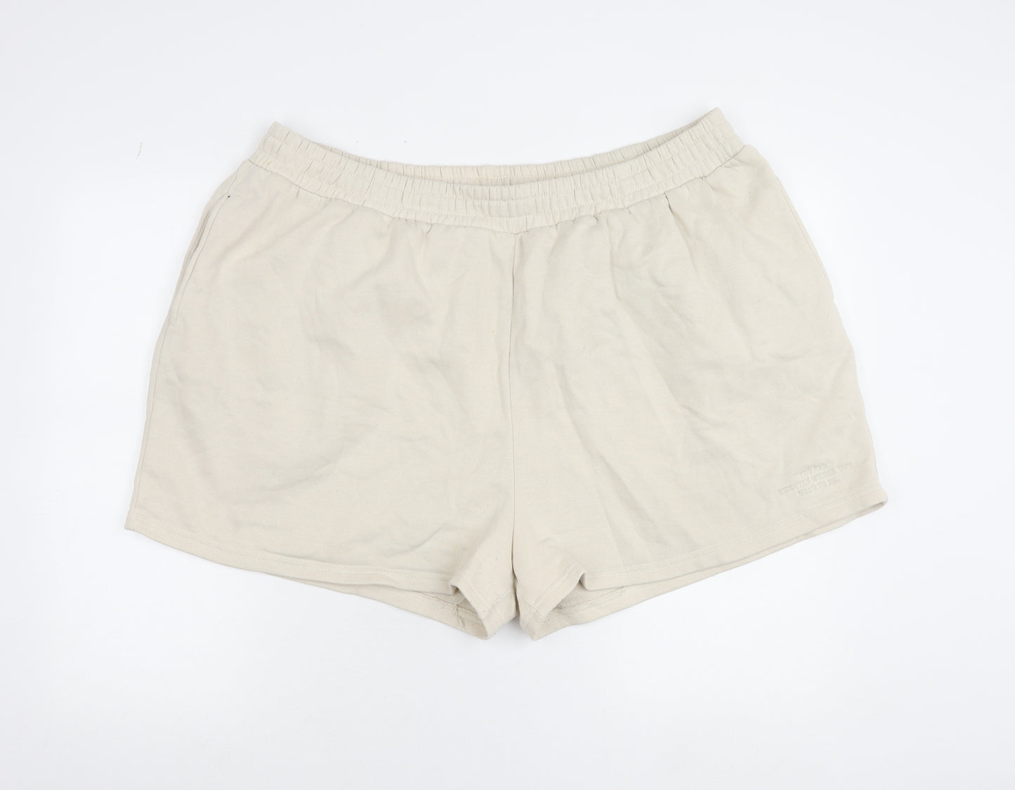 PrettyLittleThing Women’s Beige Plus Size 2XL Sweat Shorts
