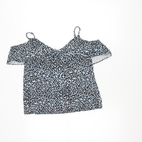 Oasis Women’s Blue Animal Print Viscose Camisole Top Size 10