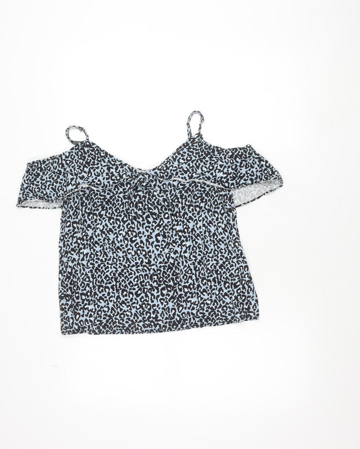 Oasis Women’s Blue Animal Print Viscose Camisole Top Size 10