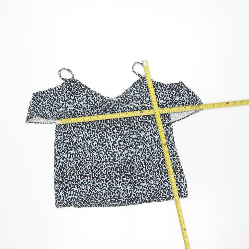 Oasis Women’s Blue Animal Print Viscose Camisole Top Size 10