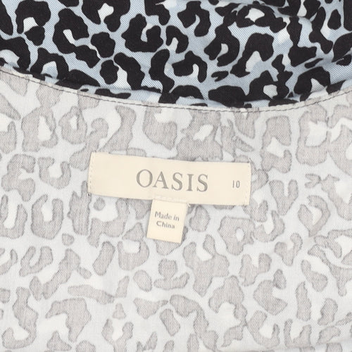 Oasis Women’s Blue Animal Print Viscose Camisole Top Size 10