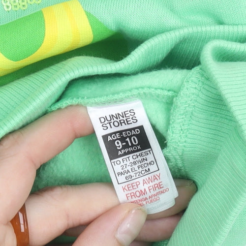 Dunnes Stores Girls Green Squishmallows Bee Lucky Pullover Sweatshirt 9-10 Years
