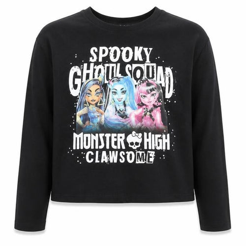 Monster High Teens Black Long Sleeve Graphic T-Shirt 9-10 Years