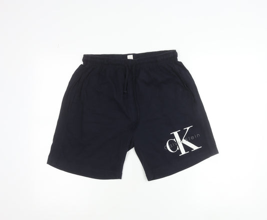 Roly Womens Black Cotton Athletic Shorts Size 12 Regular Fit