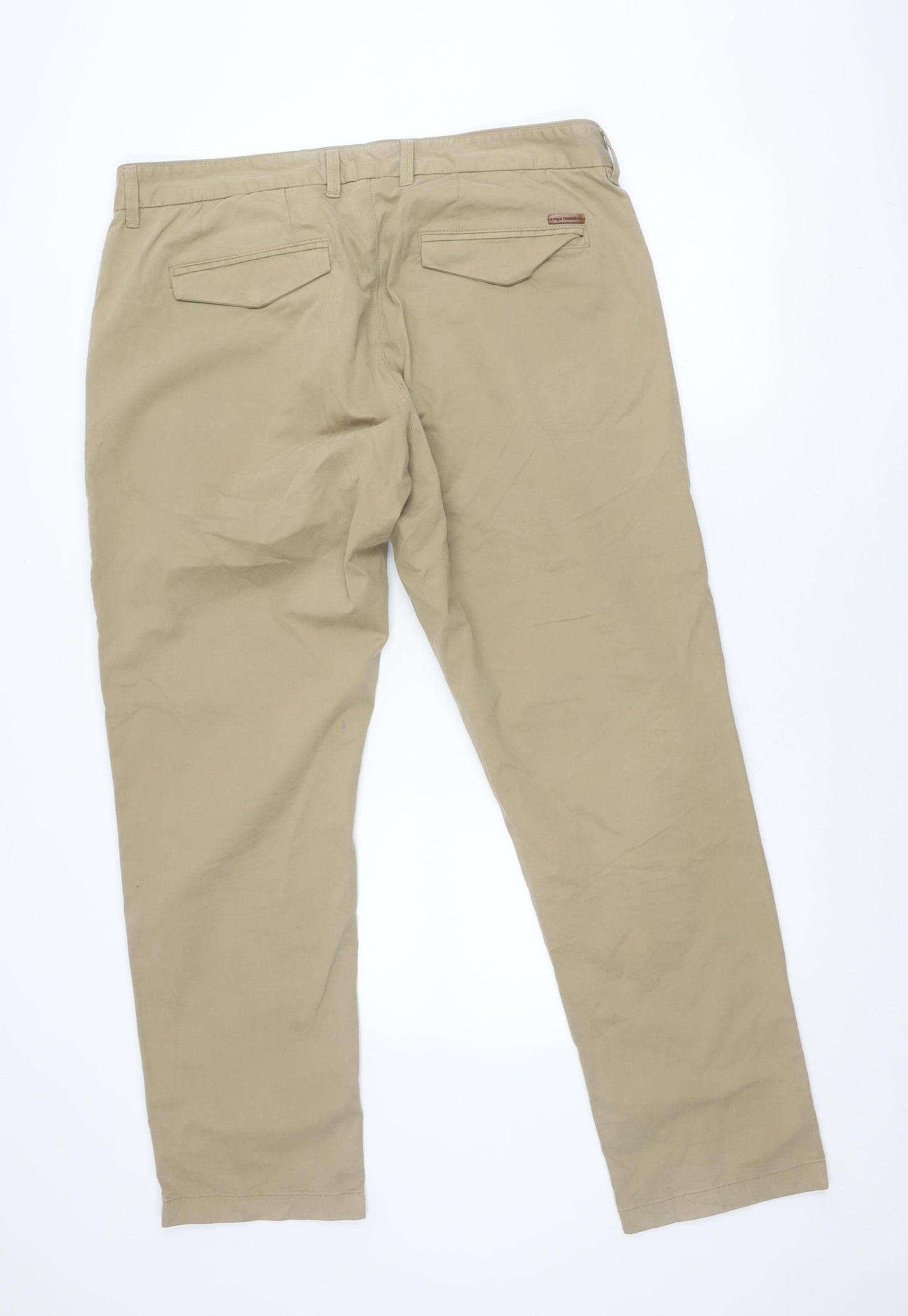 Paul Costelloe Living Men’s Beige Chino Trousers 38W 31L Tailored Fit