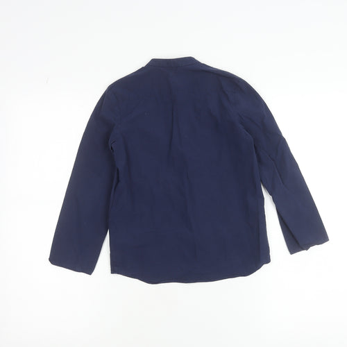COS Boys Blue 7-8 Years Cotton Long Sleeve Button-Up Shirt
